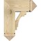 Ekena Millwork Merced Arts and Crafts Rough Sawn Bracket w/ Offset Brace, Douglas Fir, 8"W x 18"D x 22"H BKT0806X18X22MRC03RDF - alternate 4